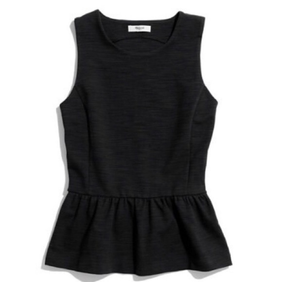 black peplum tank
